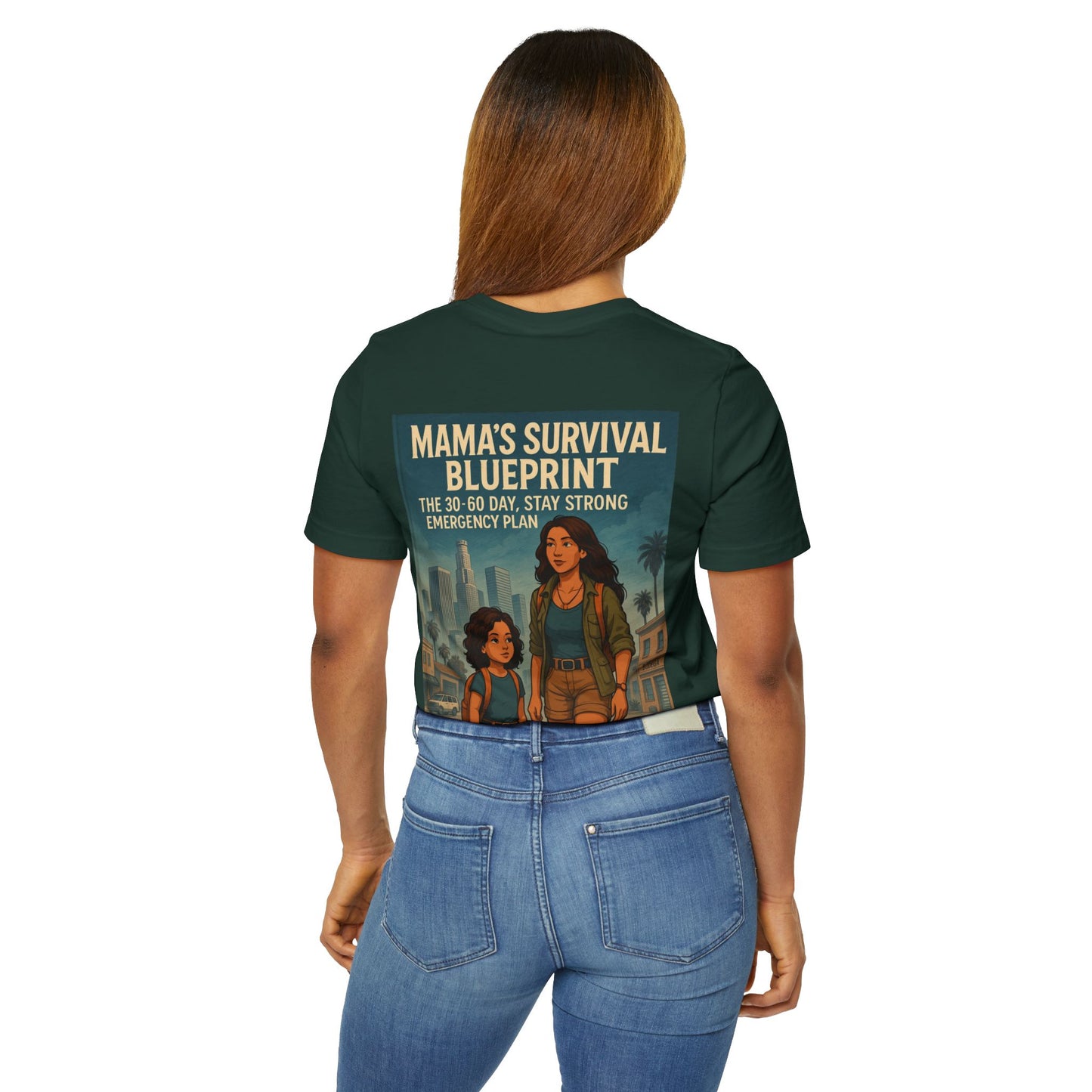 Mama's Survival Blueprint Latin Unisex Jersey T-Shirt - Empowering Family Design for Everyday Wear