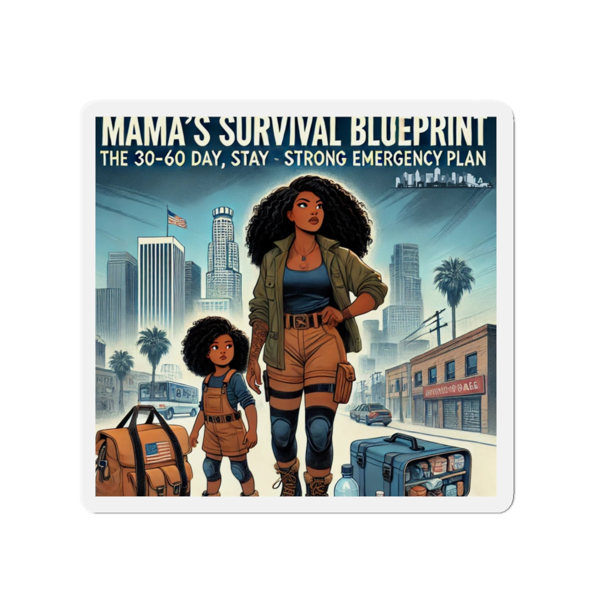 Mama's Survival Blueprint Die-Cut Magnet - Emergency Plan Decor for Moms & Kids
