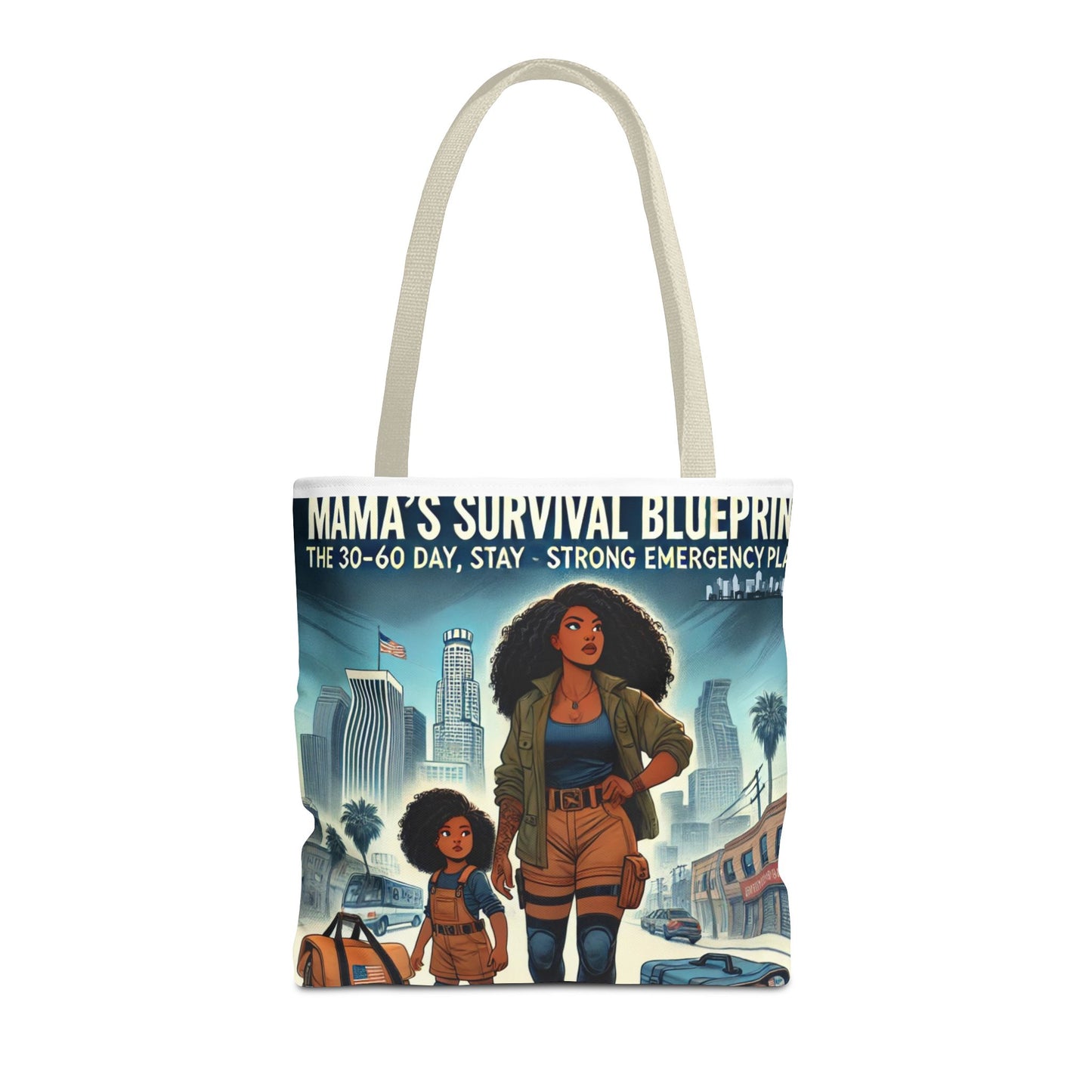 Mama's Survival Blueprint Tote Bag - Empowering Mom Life