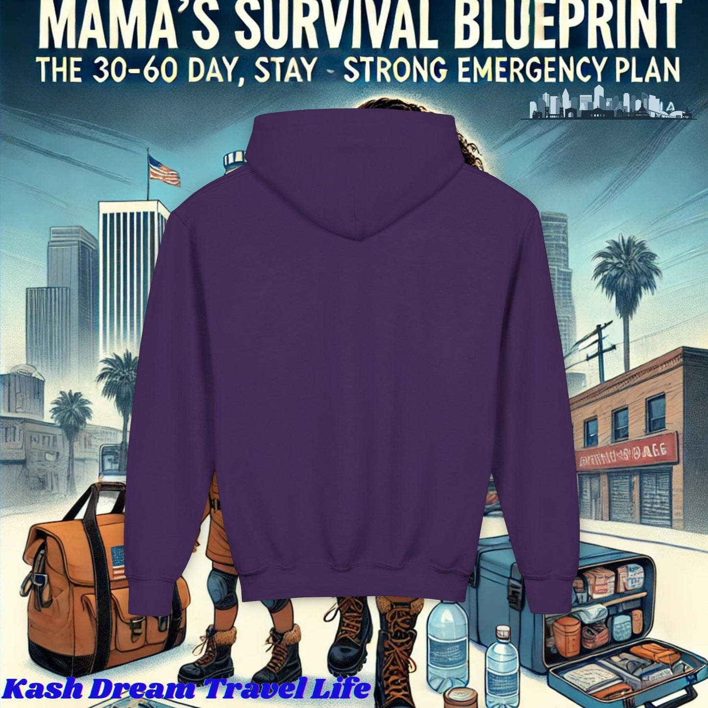 Mama's Survival Blueprint Youth Hoodie - Cozy & Inspirational Sweatshirt