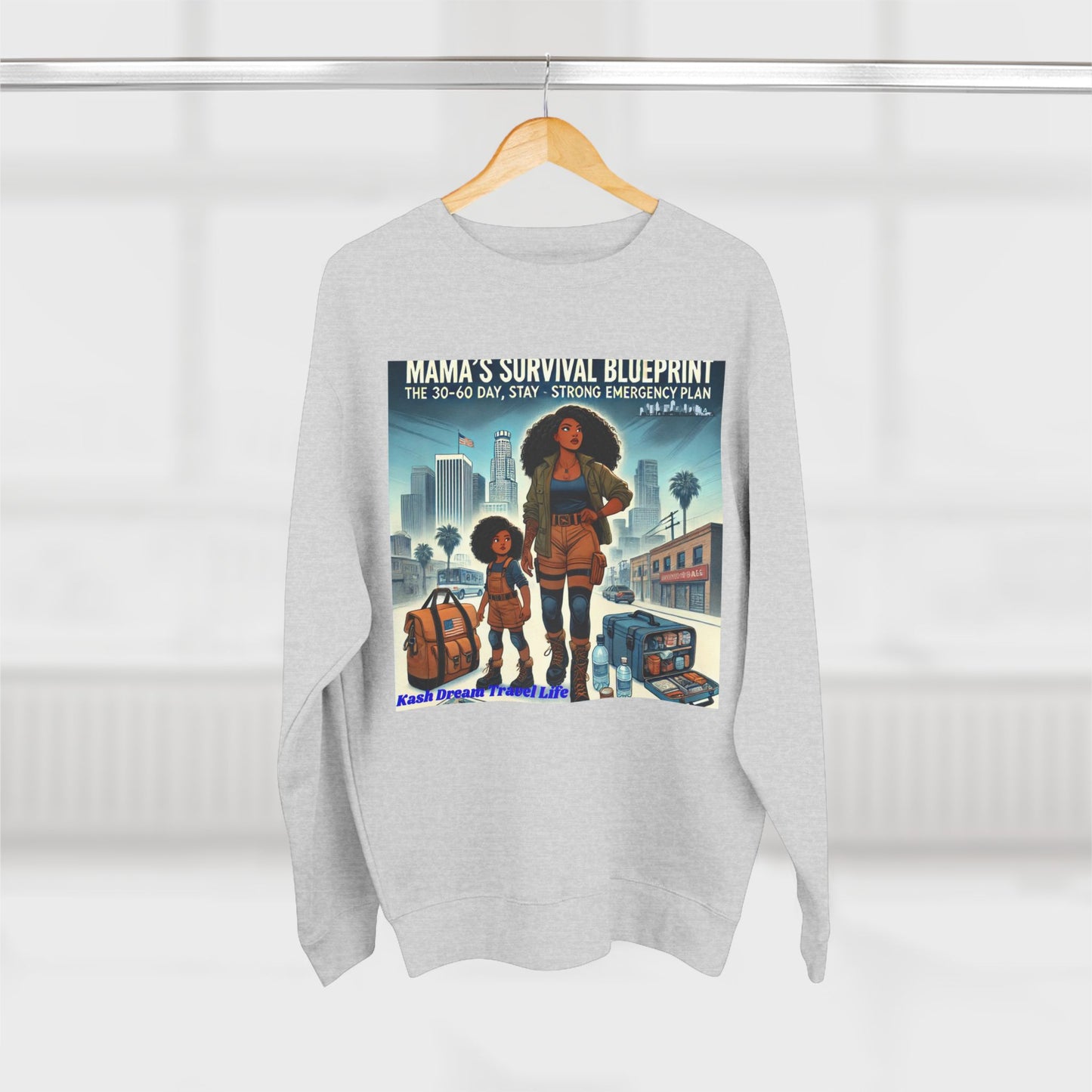 Mama's Survival Blueprint Unisex Crewneck Sweatshirt - Family Emergency Preparation