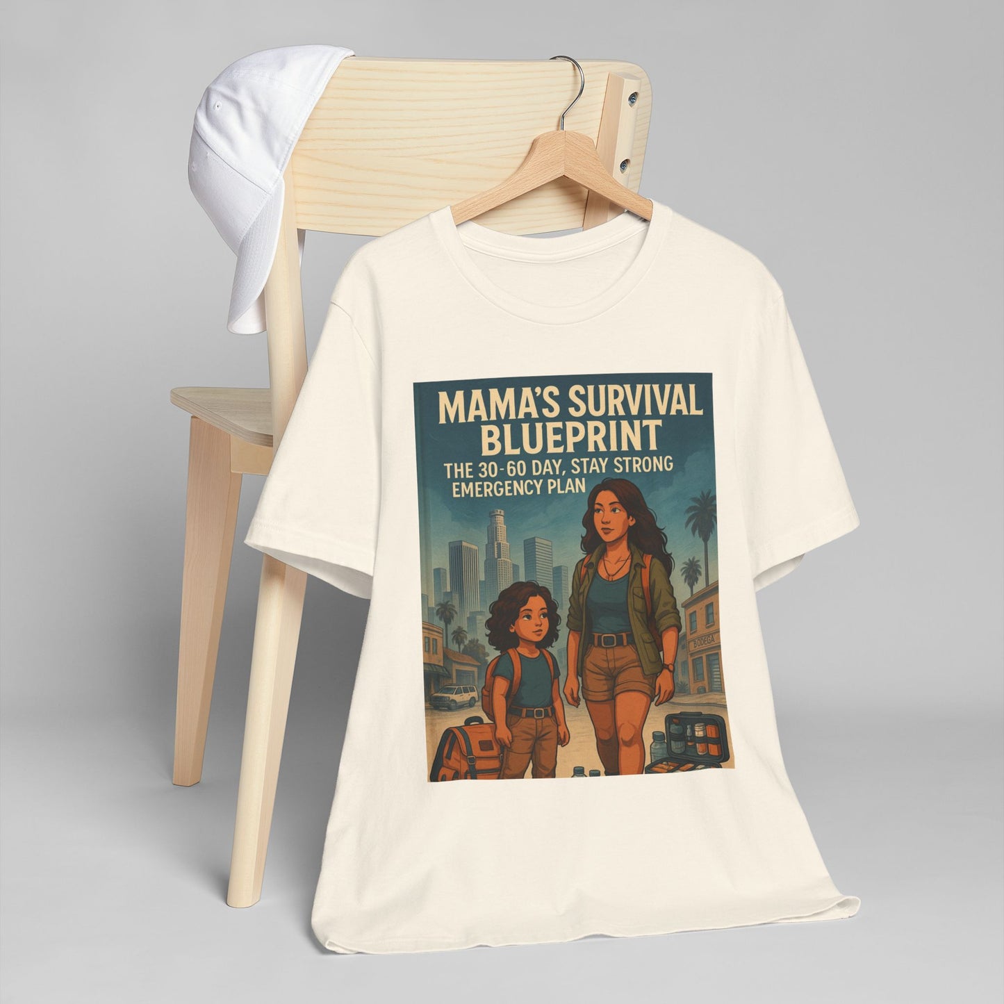 Mama's Survival Blueprint Latin Unisex Jersey T-Shirt - Empowering Family Design for Everyday Wear