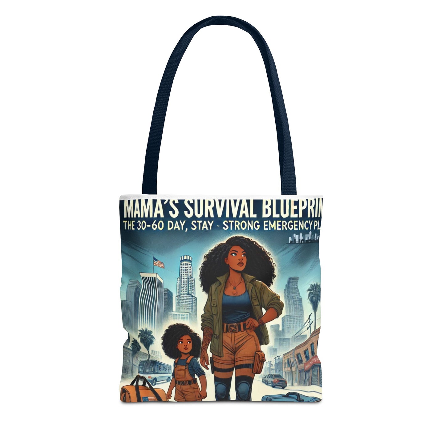 Mama's Survival Blueprint Tote Bag - Empowering Mom Life