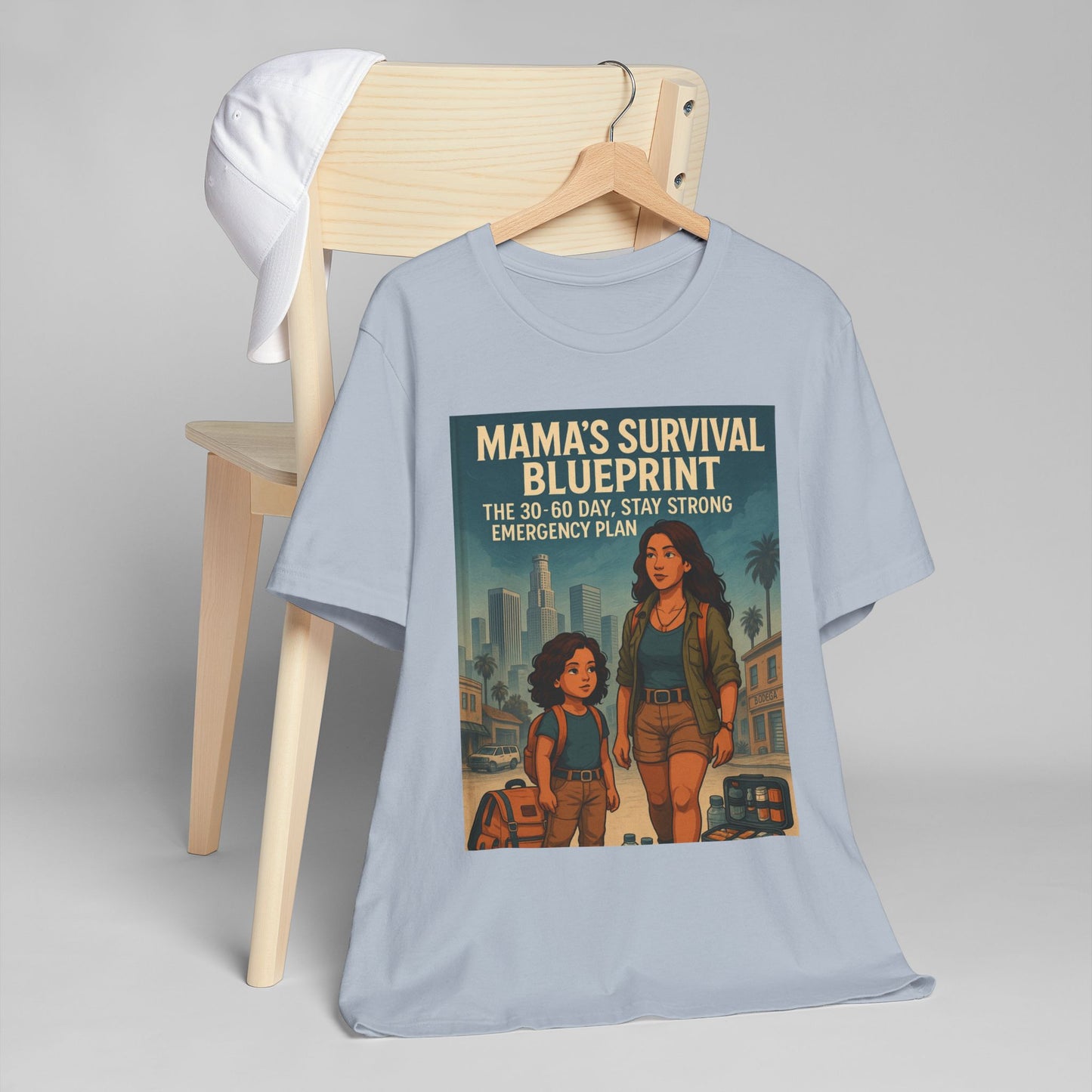 Mama's Survival Blueprint Latin Unisex Jersey T-Shirt - Empowering Family Design for Everyday Wear