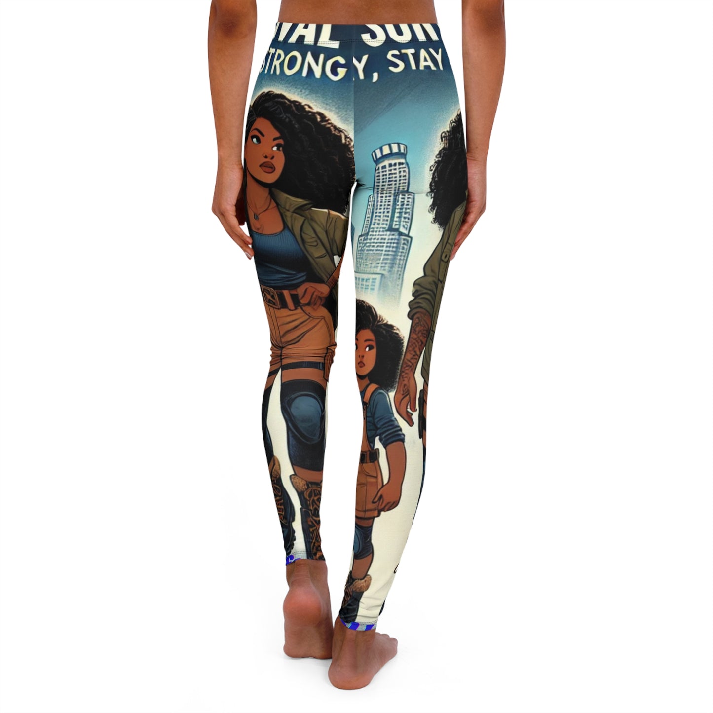 Empowering Graphic Leggings - "Strong, Stay True" Women's Spandex Leggings