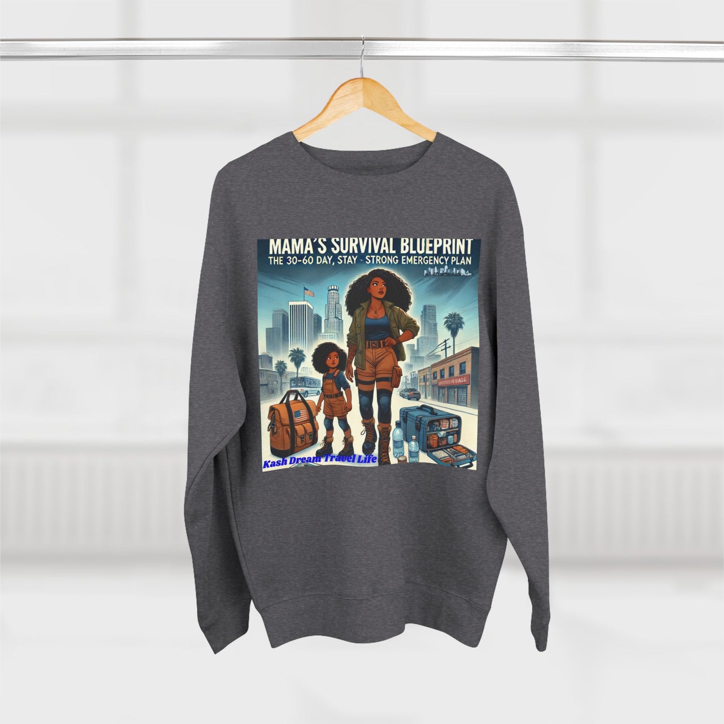 Mama's Survival Blueprint Unisex Crewneck Sweatshirt - Family Emergency Preparation