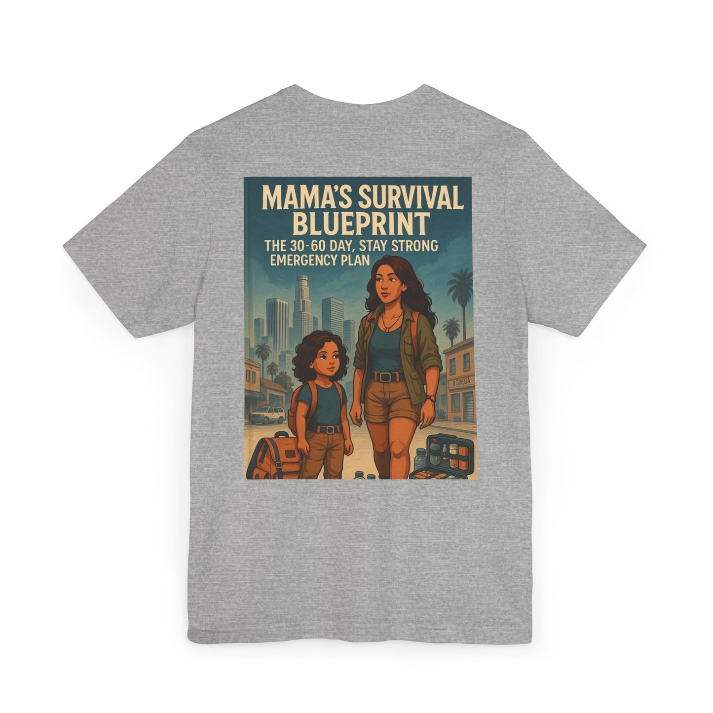 Mama's Survival Blueprint Latin Unisex Jersey T-Shirt - Empowering Family Design for Everyday Wear