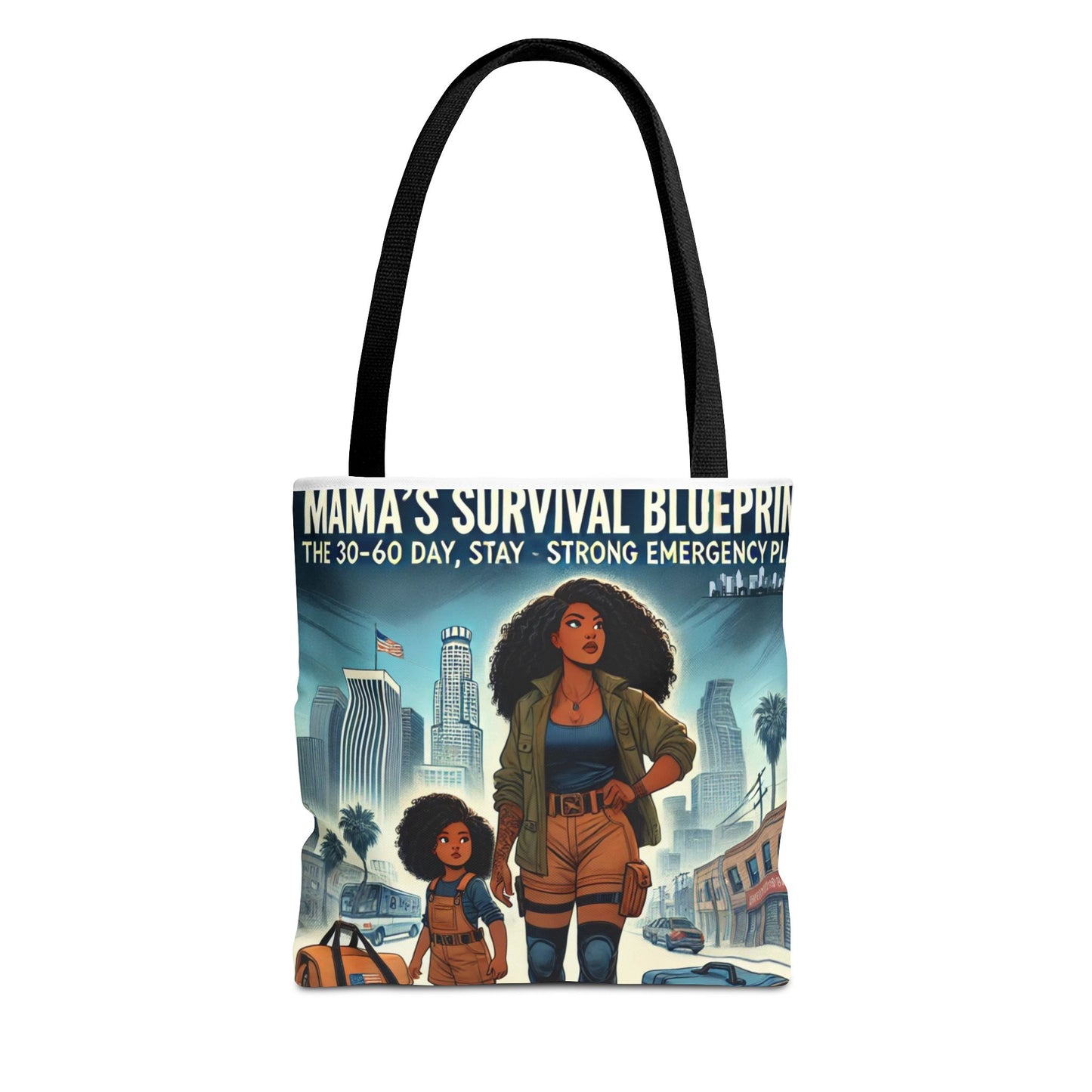 Mama's Survival Blueprint Tote Bag - Empowering Mom Life