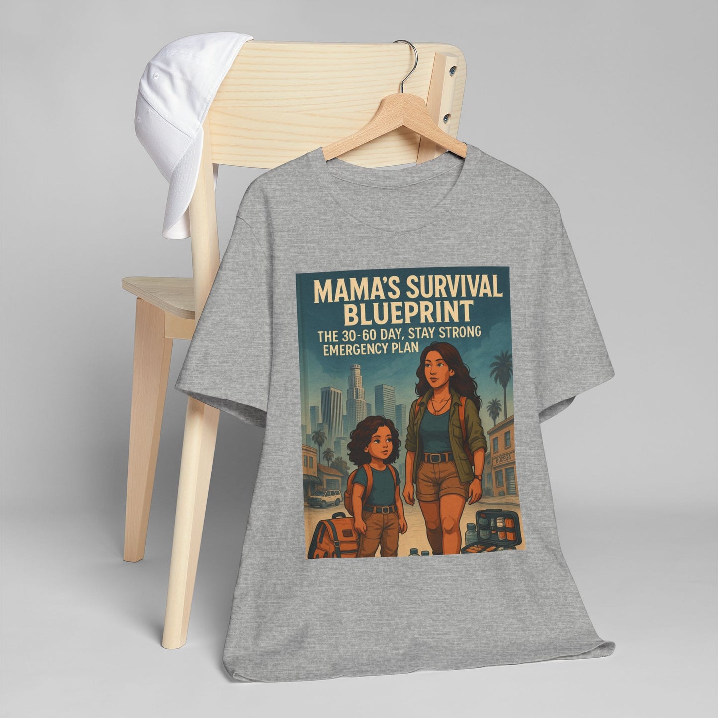 Mama's Survival Blueprint Latin Unisex Jersey T-Shirt - Empowering Family Design for Everyday Wear