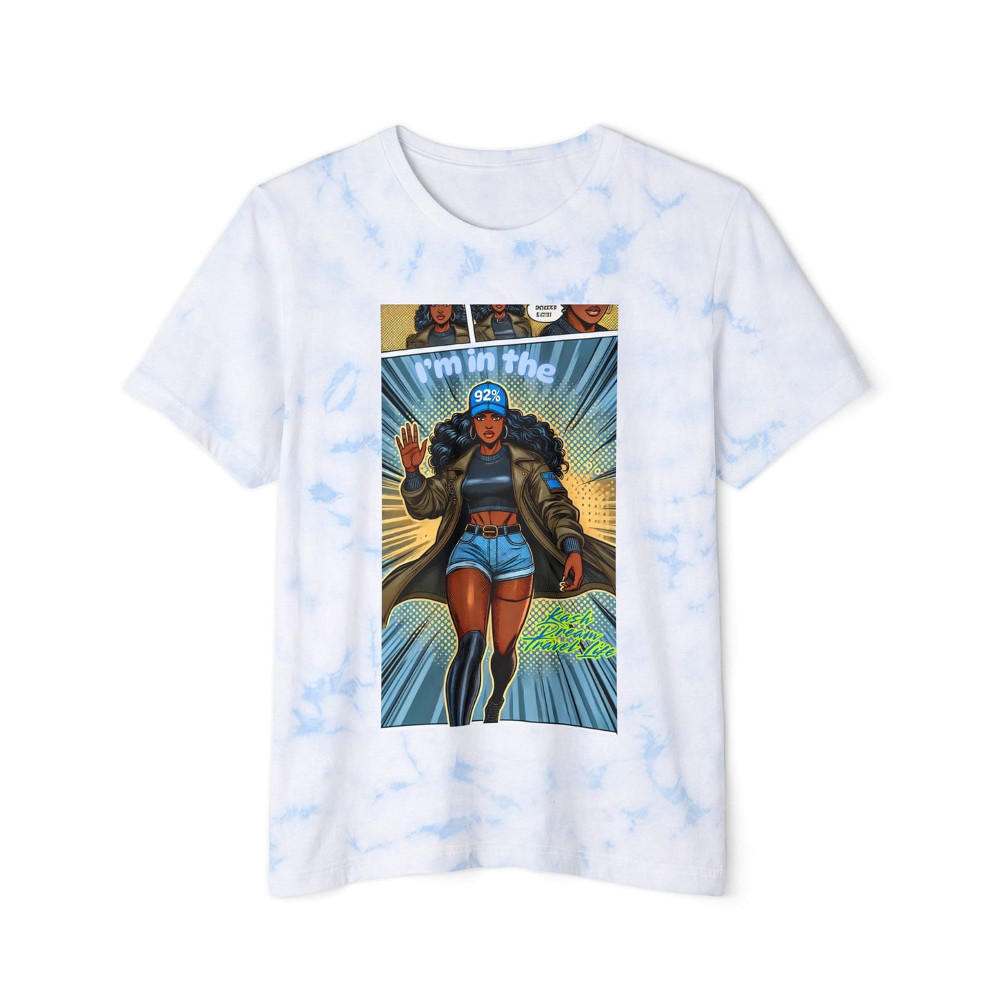 Cool Tie-Dyed Unisex Graphic T-Shirt - 'I'm in the 92'
