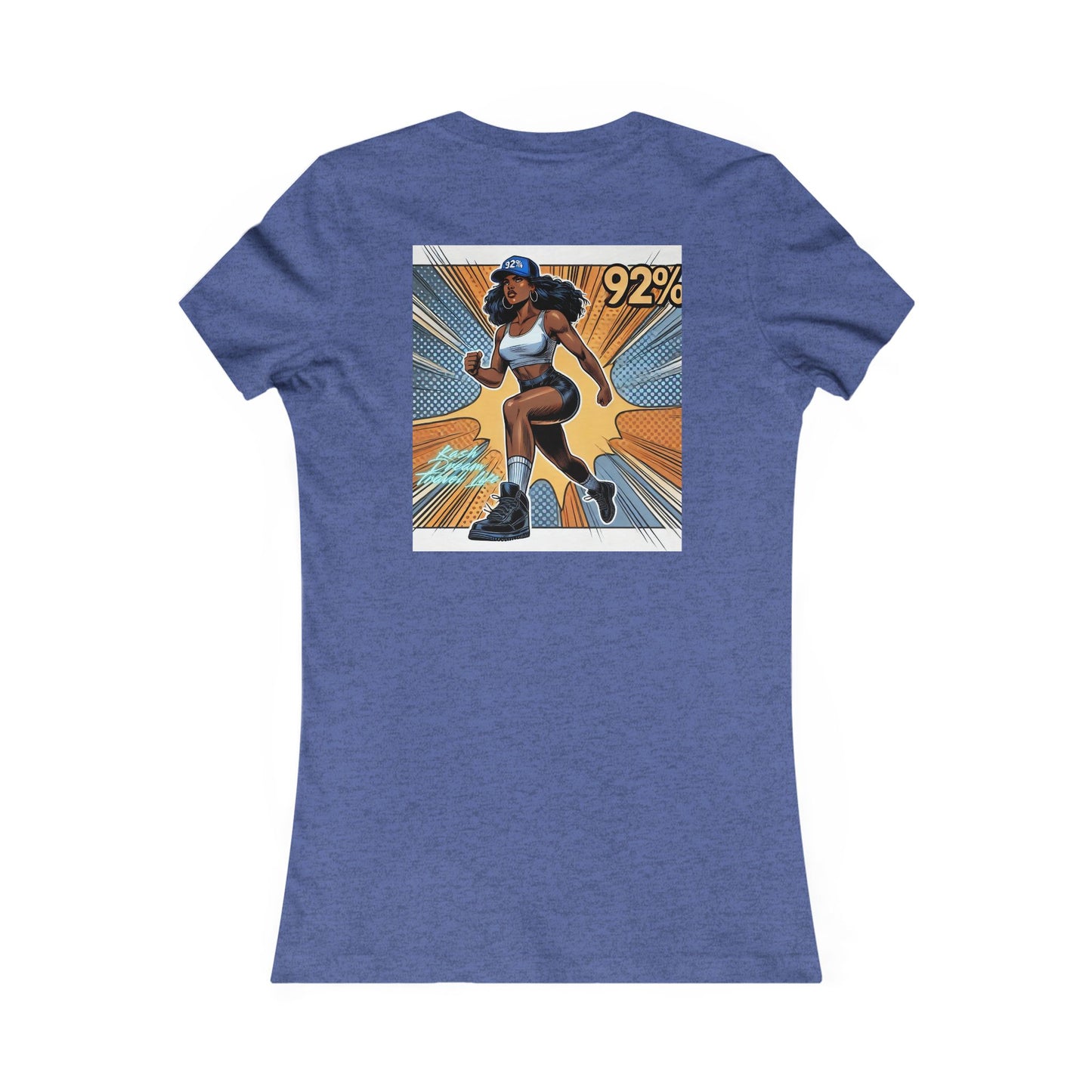 Empowered Women’s Fitness Tee - '92%' Graphic Run Design