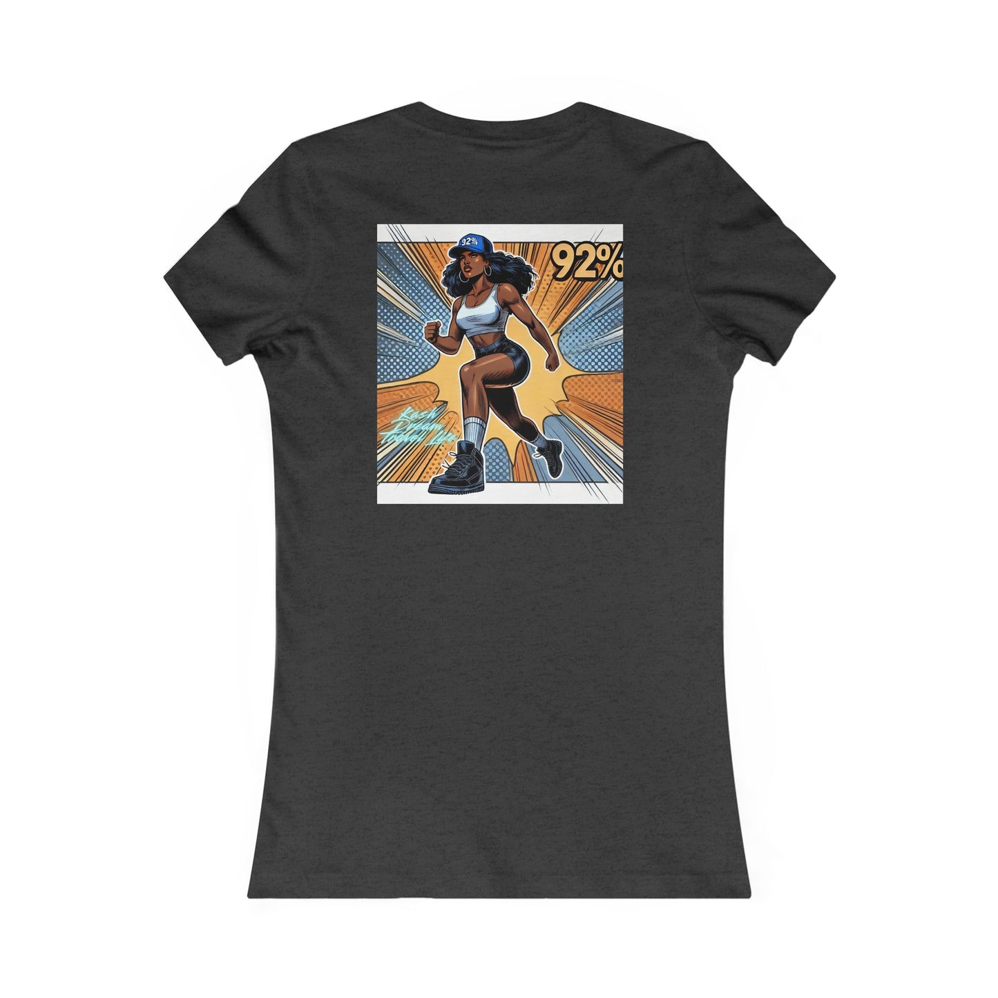 Empowered Women’s Fitness Tee - '92%' Graphic Run Design