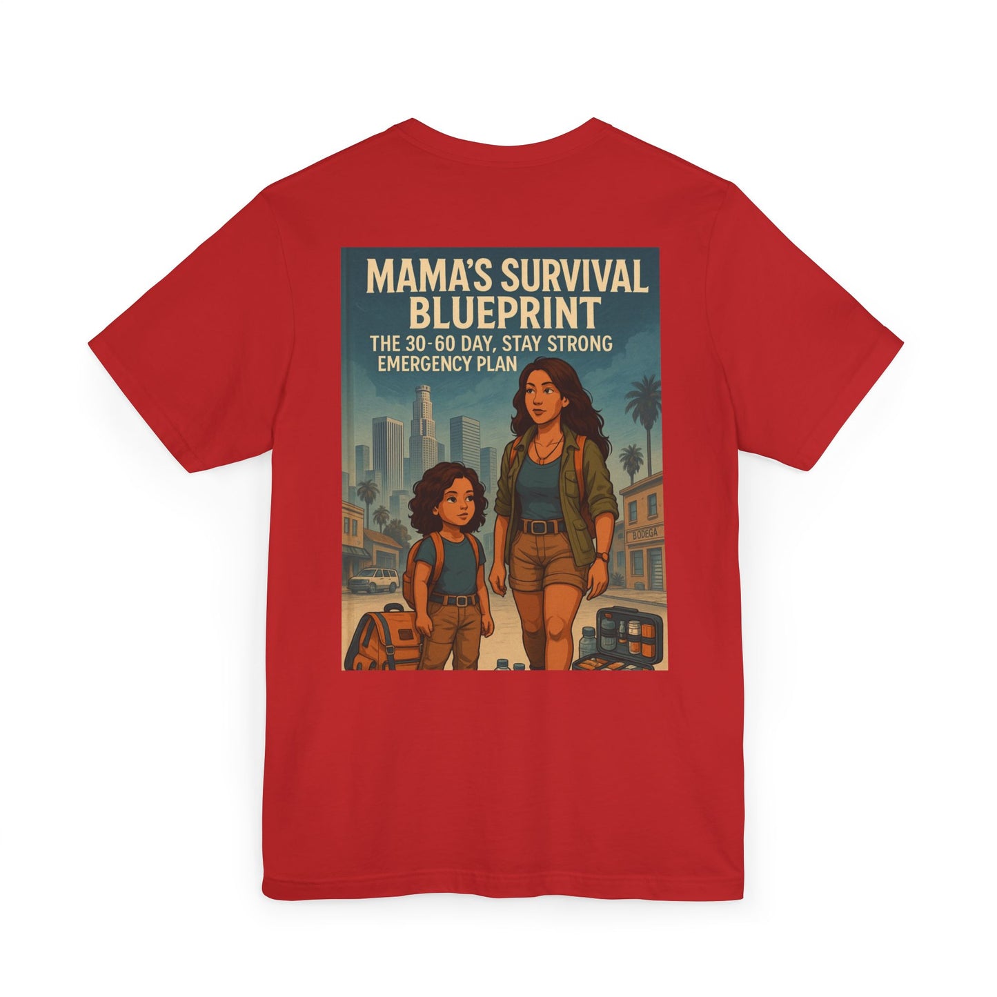 Mama's Survival Blueprint Latin Unisex Jersey T-Shirt - Empowering Family Design for Everyday Wear