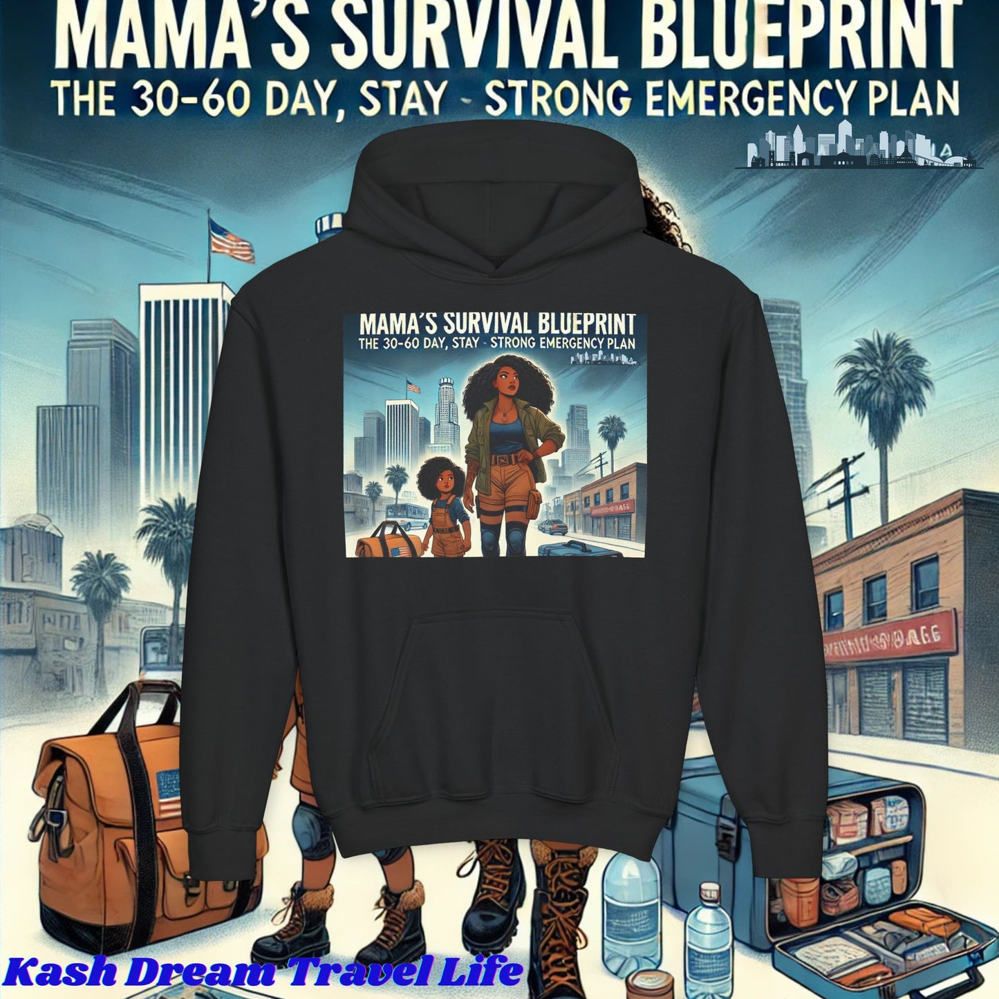Mama's Survival Blueprint Youth Hoodie - Cozy & Inspirational Sweatshirt