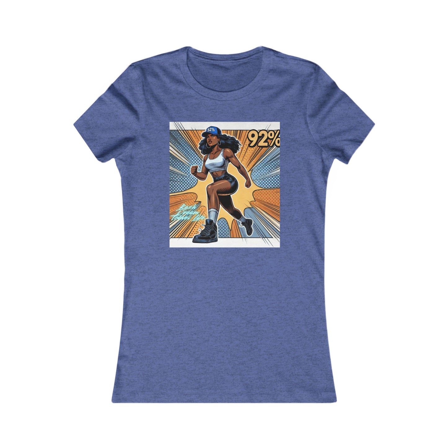 Empowered Women’s Fitness Tee - '92%' Graphic Run Design