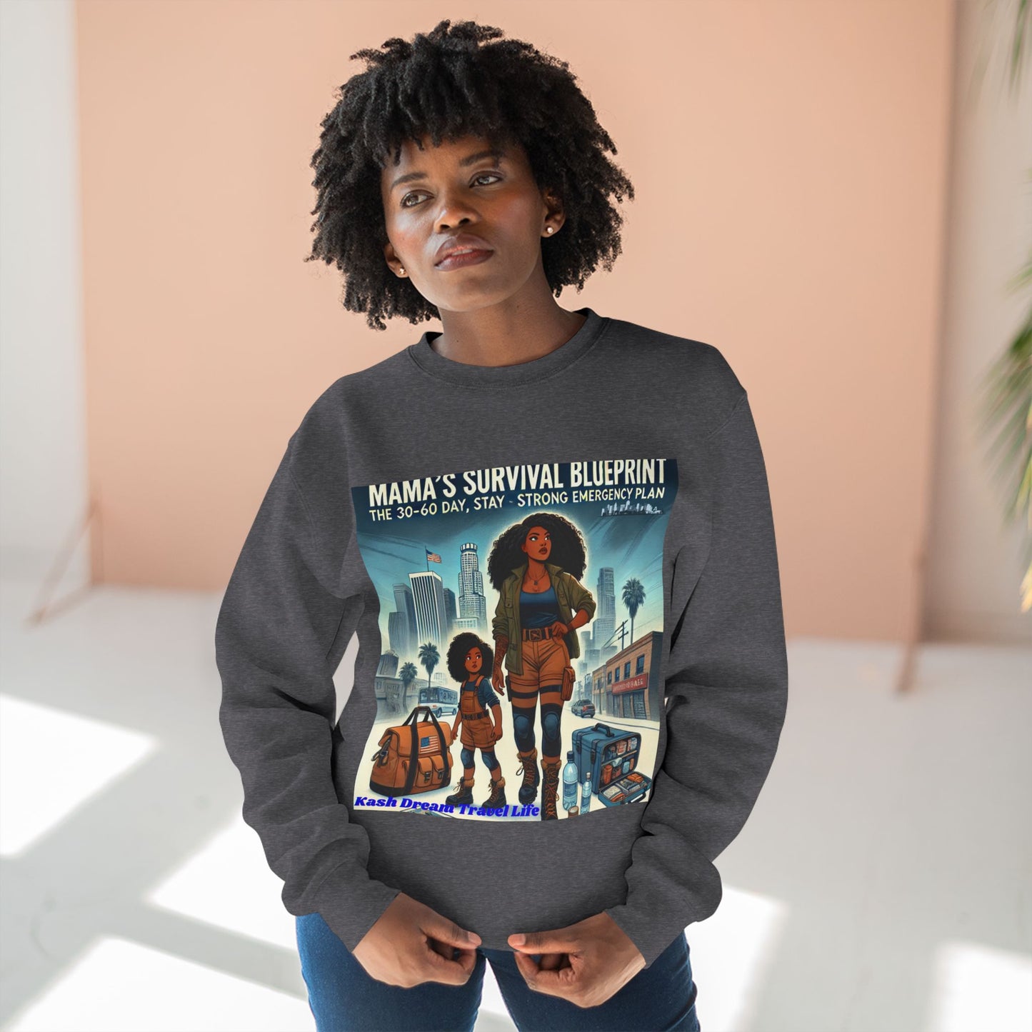 Mama's Survival Blueprint Unisex Crewneck Sweatshirt - Family Emergency Preparation