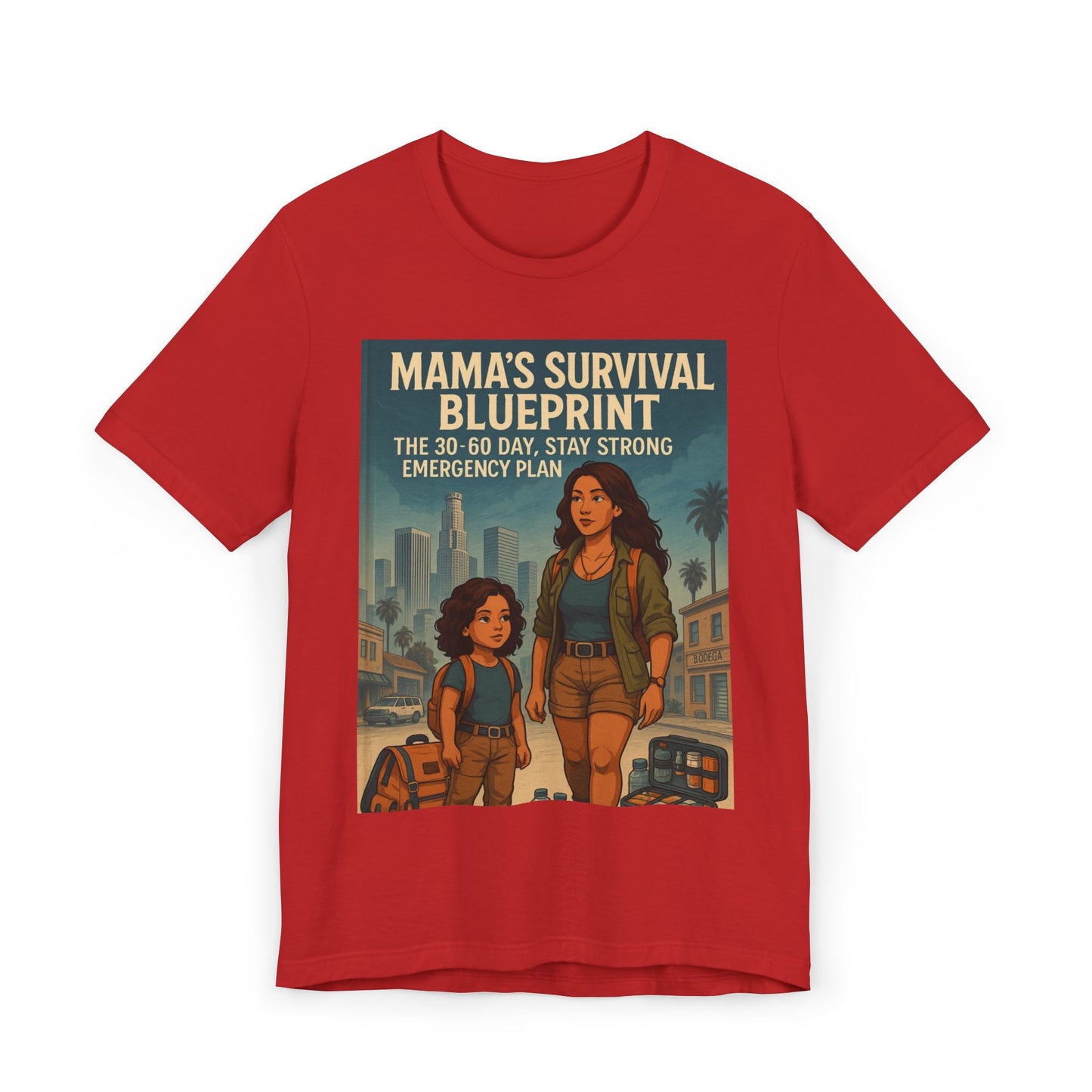 Mama's Survival Blueprint Latin Unisex Jersey T-Shirt - Empowering Family Design for Everyday Wear