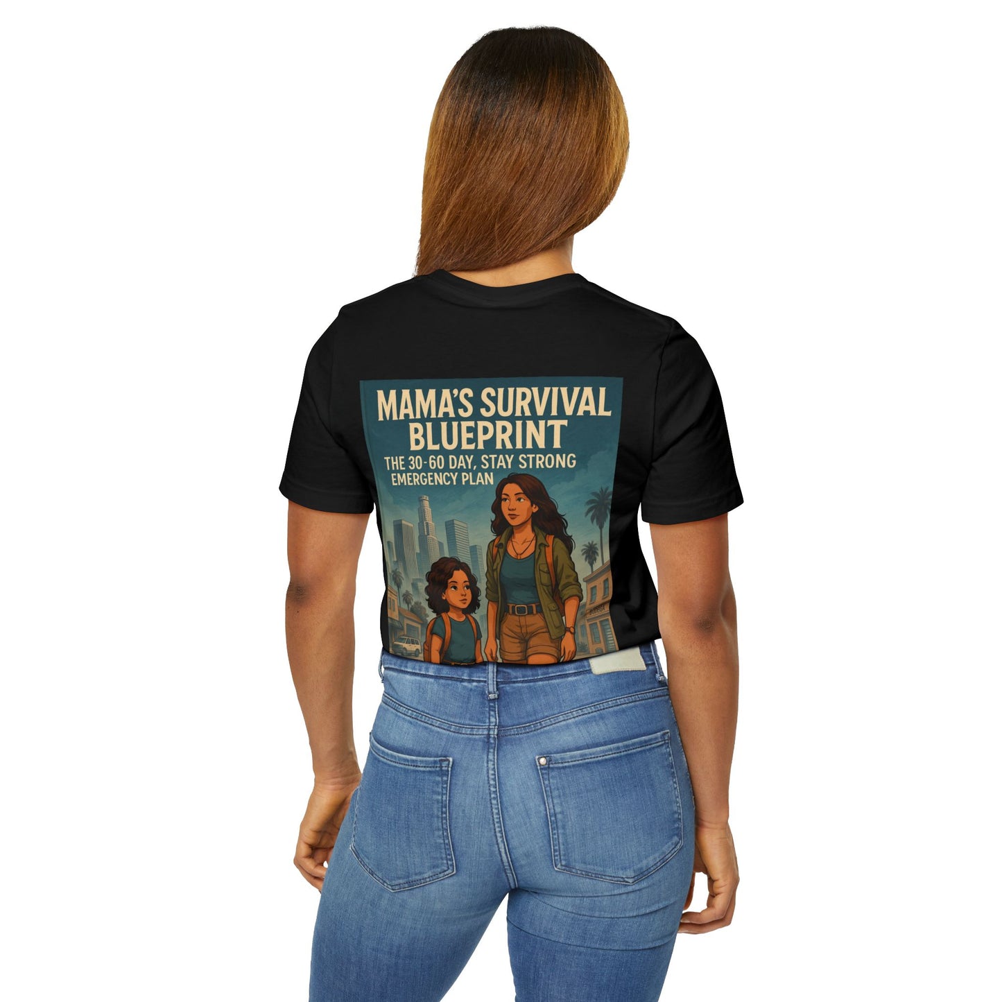 Mama's Survival Blueprint Latin Unisex Jersey T-Shirt - Empowering Family Design for Everyday Wear