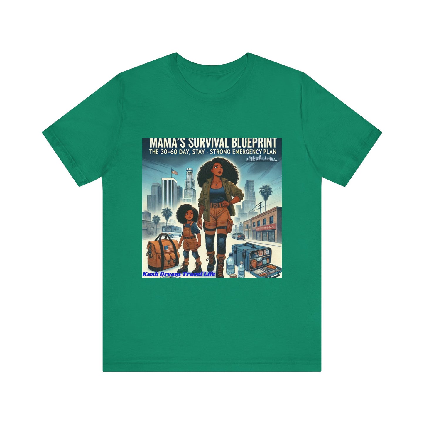Mama's Survival Blueprint Tee - Unisex Short Sleeve Shirt for Strong Moms - Emergency Planning Design