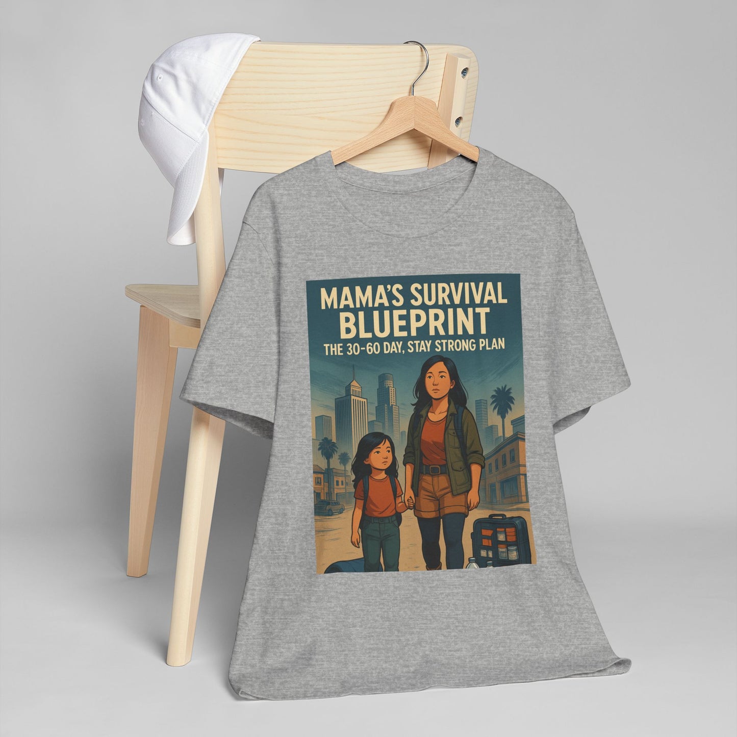 Mama's Survival Blueprint Unisex T-Shirt - Empowering Asian Family Design