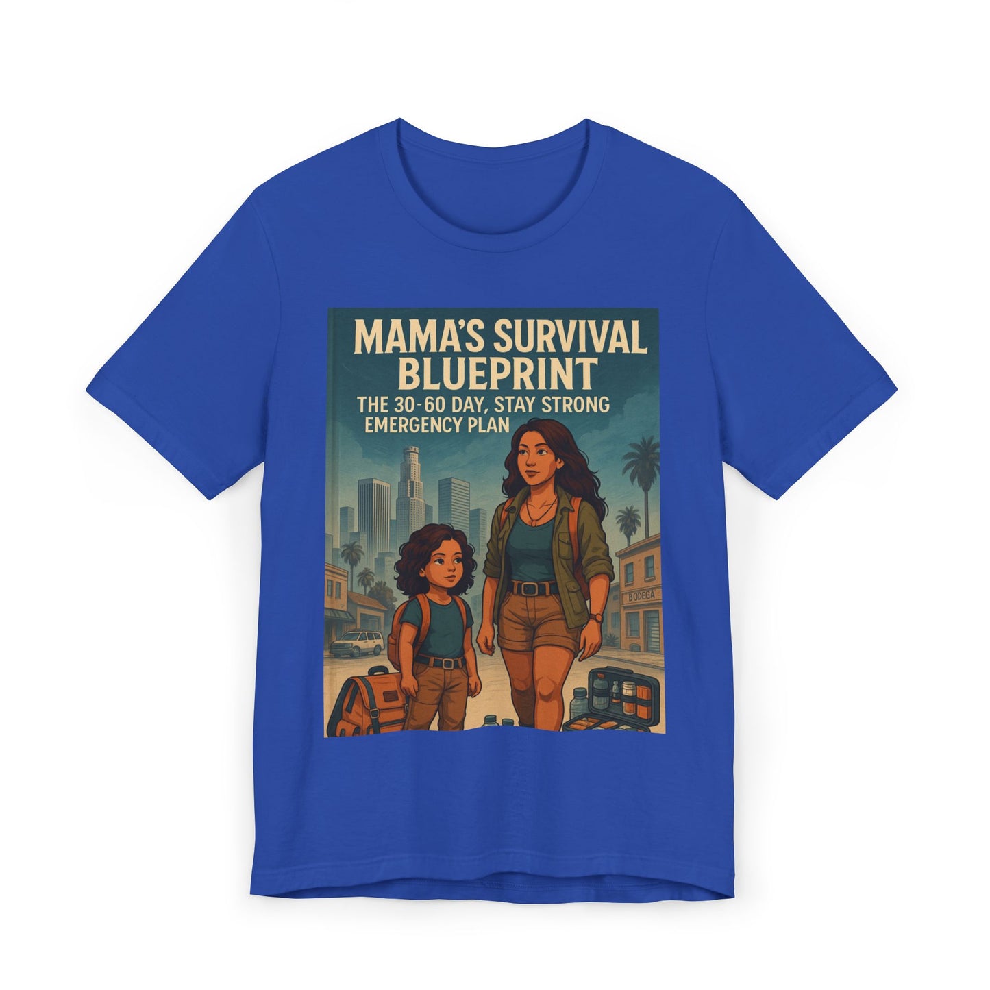 Mama's Survival Blueprint Latin Unisex Jersey T-Shirt - Empowering Family Design for Everyday Wear