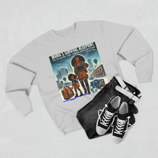 Mama's Survival Blueprint Unisex Crewneck Sweatshirt - Family Emergency Preparation