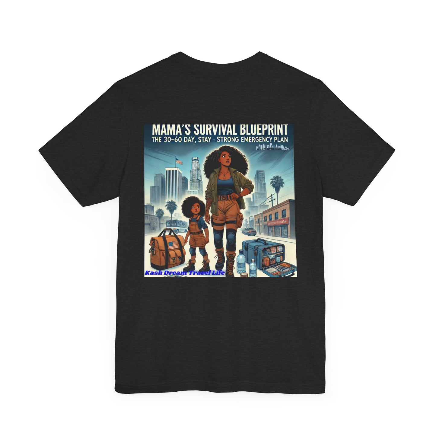 Mama's Survival Blueprint Tee - Unisex Short Sleeve Shirt for Strong Moms - Emergency Planning Design