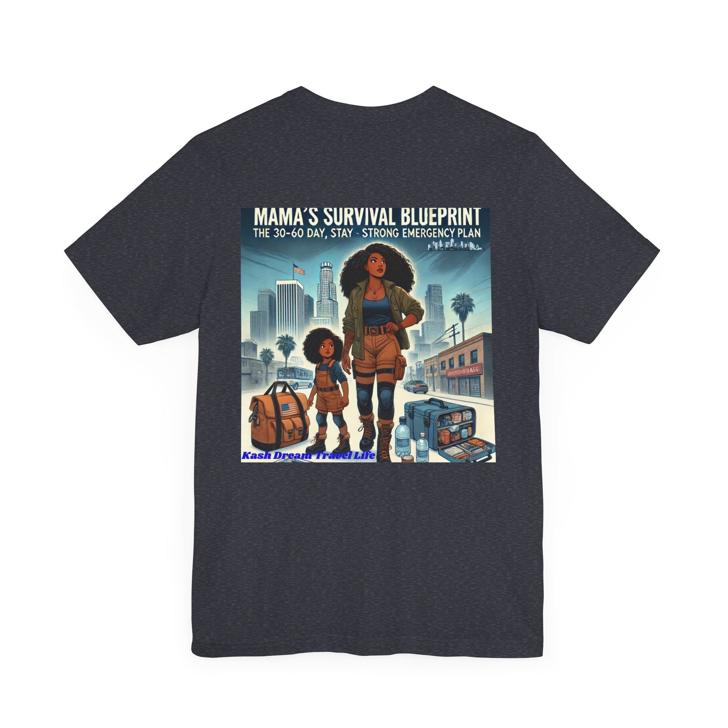 Mama's Survival Blueprint Tee - Unisex Short Sleeve Shirt for Strong Moms - Emergency Planning Design