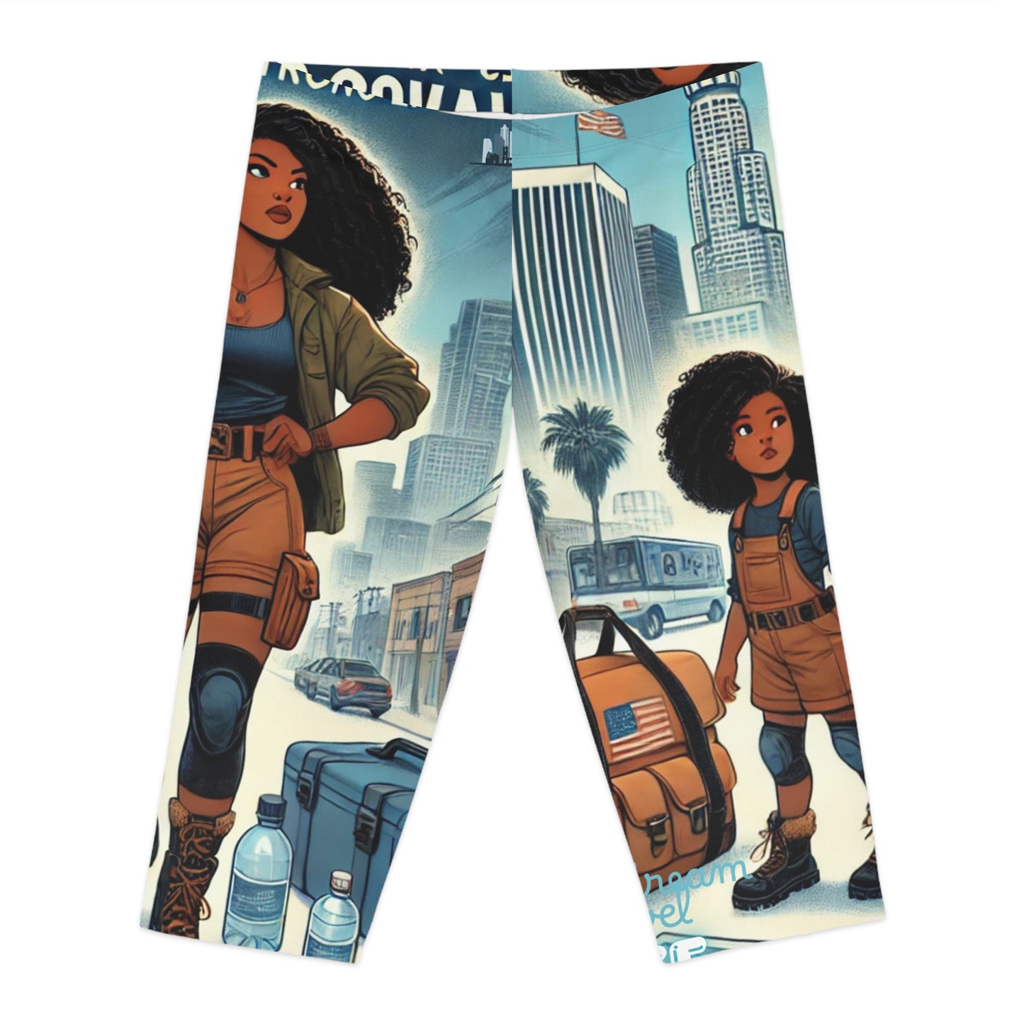 Capri Leggings Mama's Survival BluePrint Book Cover Paddle Pushers
