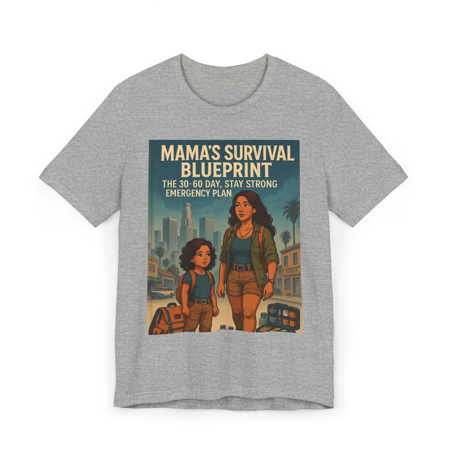 Mama's Survival Blueprint Latin Unisex Jersey T-Shirt - Empowering Family Design for Everyday Wear