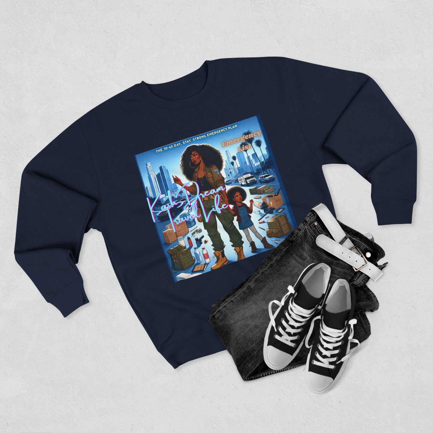 Emergency Preparedness Mama Family Sweatshirt featuring Mother Daughter Reminder