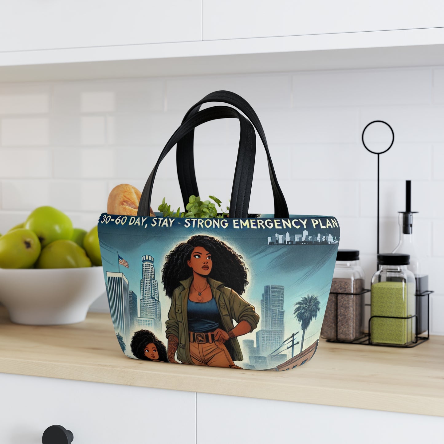 Empowering Lunch Bag | Strong Emergency Plan Design | Stylish & Functional Tote for Moms