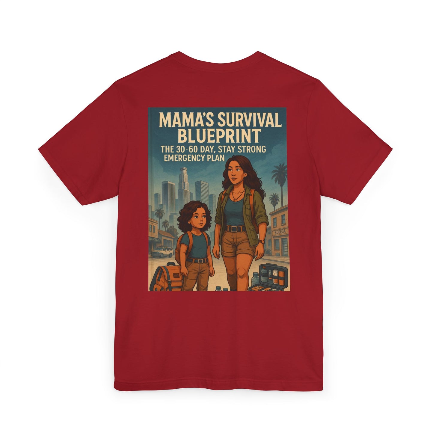 Mama's Survival Blueprint Latin Unisex Jersey T-Shirt - Empowering Family Design for Everyday Wear