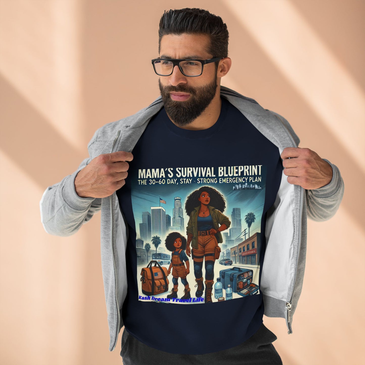 Mama's Survival Blueprint Unisex Crewneck Sweatshirt - Family Emergency Preparation