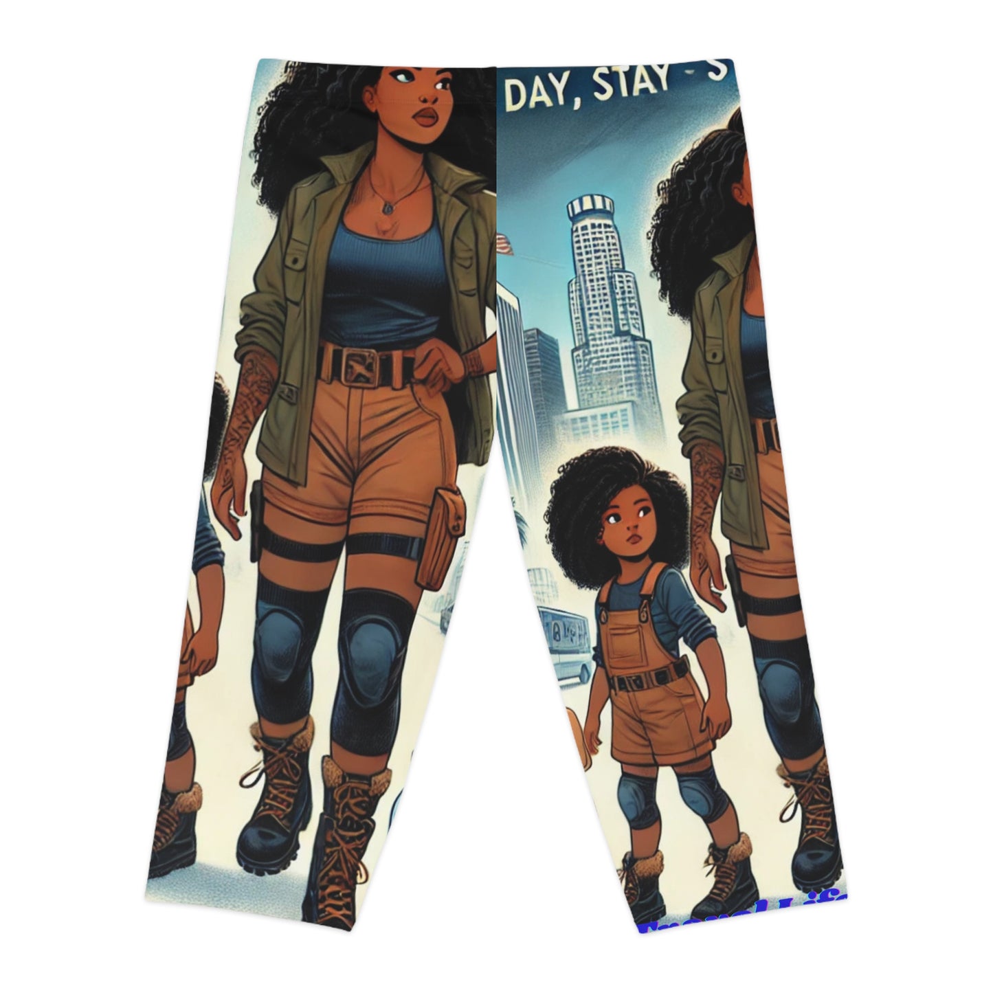 Capri Leggings Mama's Survival BluePrint Book Cover Paddle Pushers