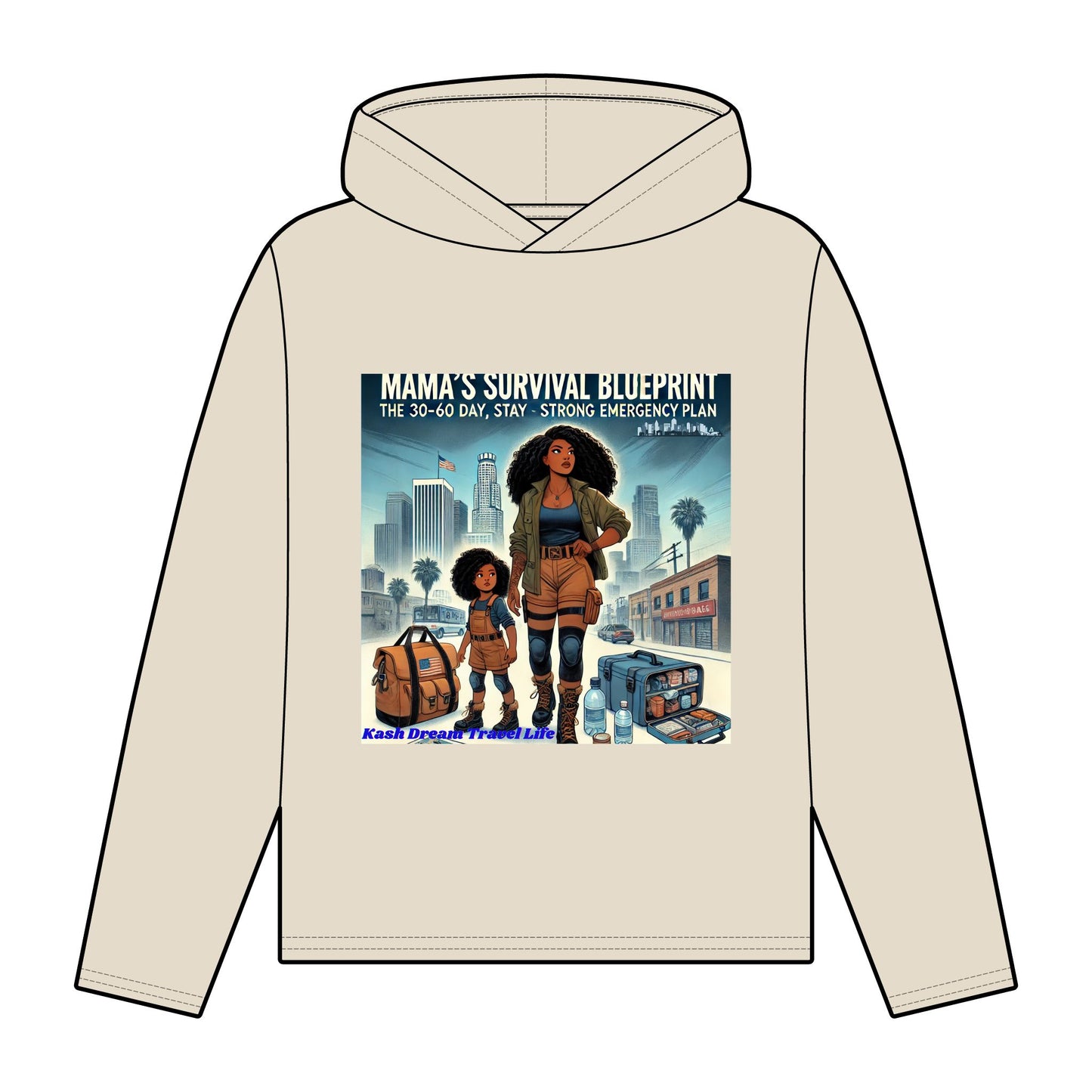 Mama's Survival Blueprint Organic Women's Hoodie | Relaxed Fit, Empowering Design