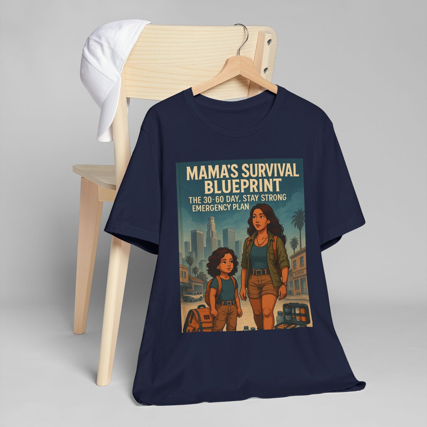 Mama's Survival Blueprint Latin Unisex Jersey T-Shirt - Empowering Family Design for Everyday Wear