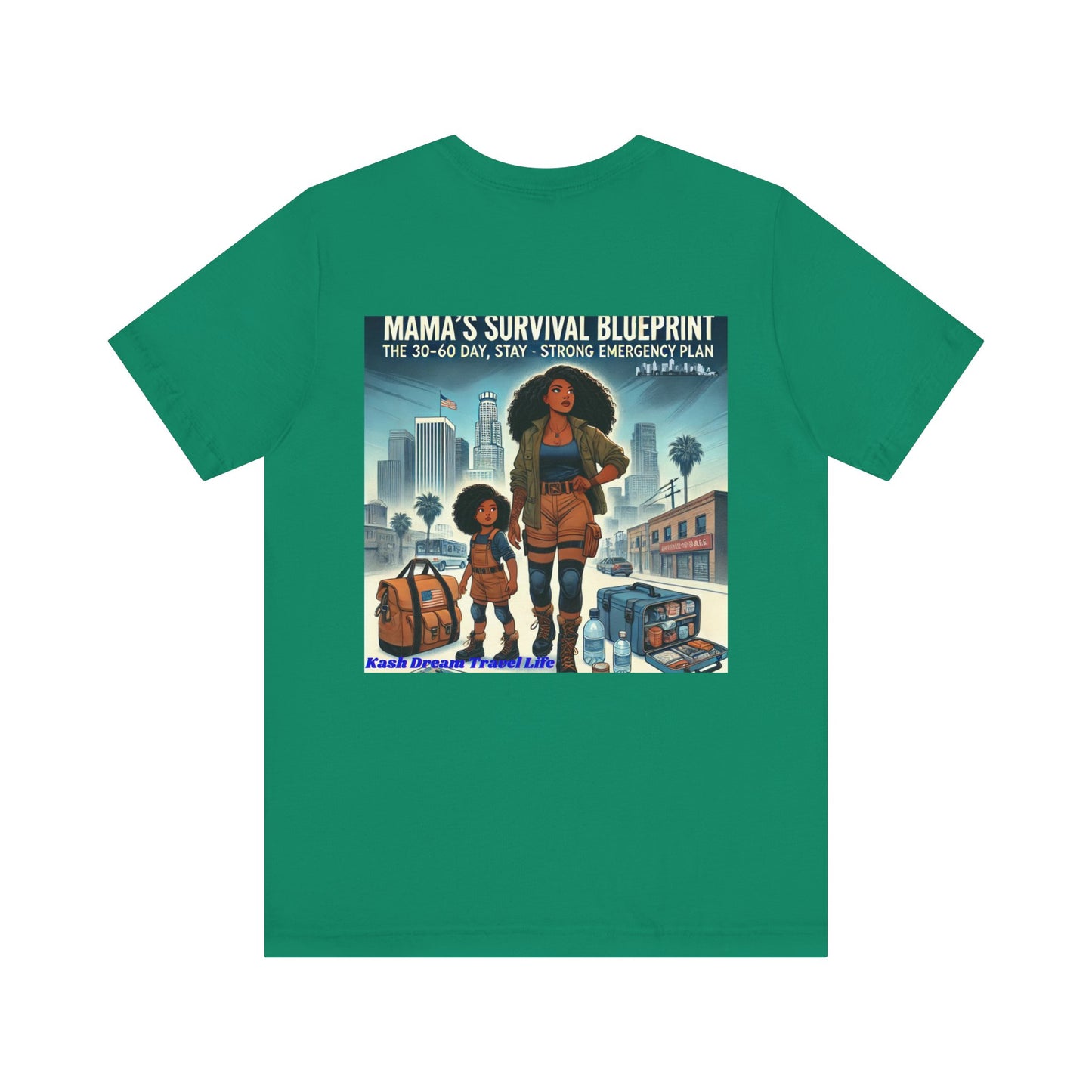 Mama's Survival Blueprint Tee - Unisex Short Sleeve Shirt for Strong Moms - Emergency Planning Design