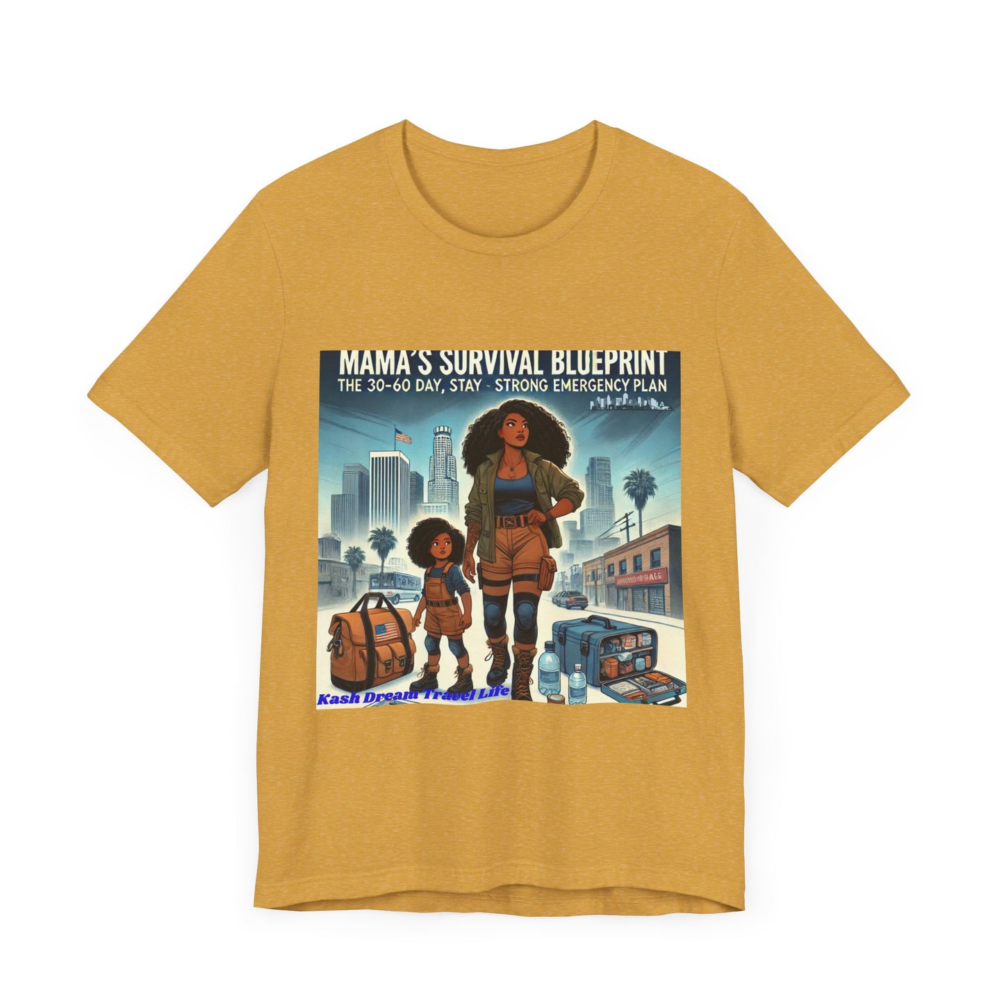 Mama's Survival Blueprint Tee - Unisex Short Sleeve Shirt for Strong Moms - Emergency Planning Design
