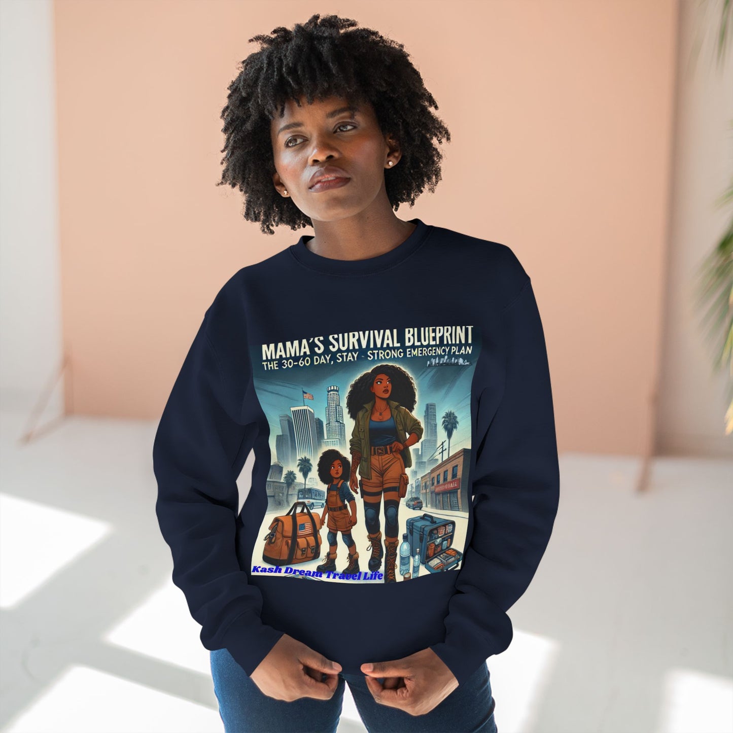Mama's Survival Blueprint Unisex Crewneck Sweatshirt - Family Emergency Preparation