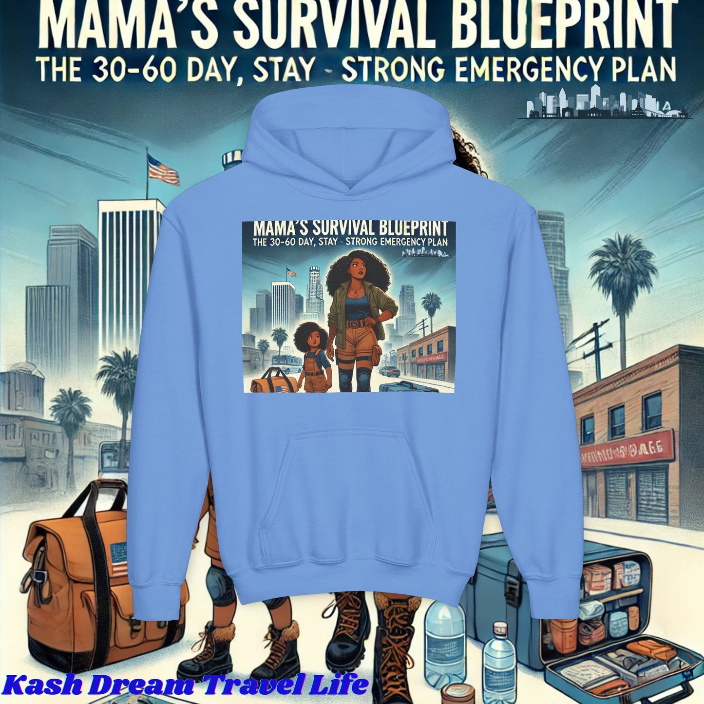 Mama's Survival Blueprint Youth Hoodie - Cozy & Inspirational Sweatshirt