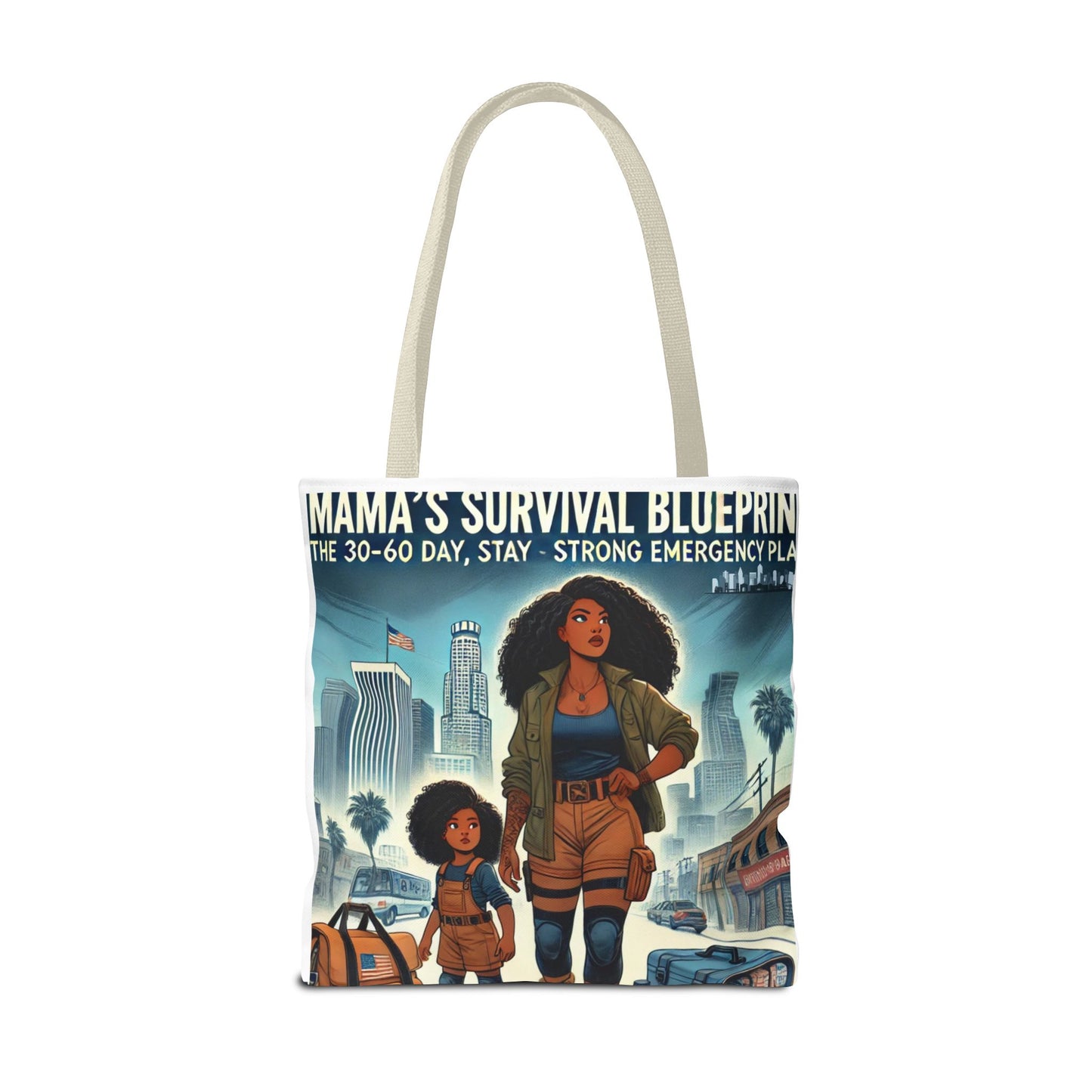 Mama's Survival Blueprint Tote Bag - Empowering Mom Life