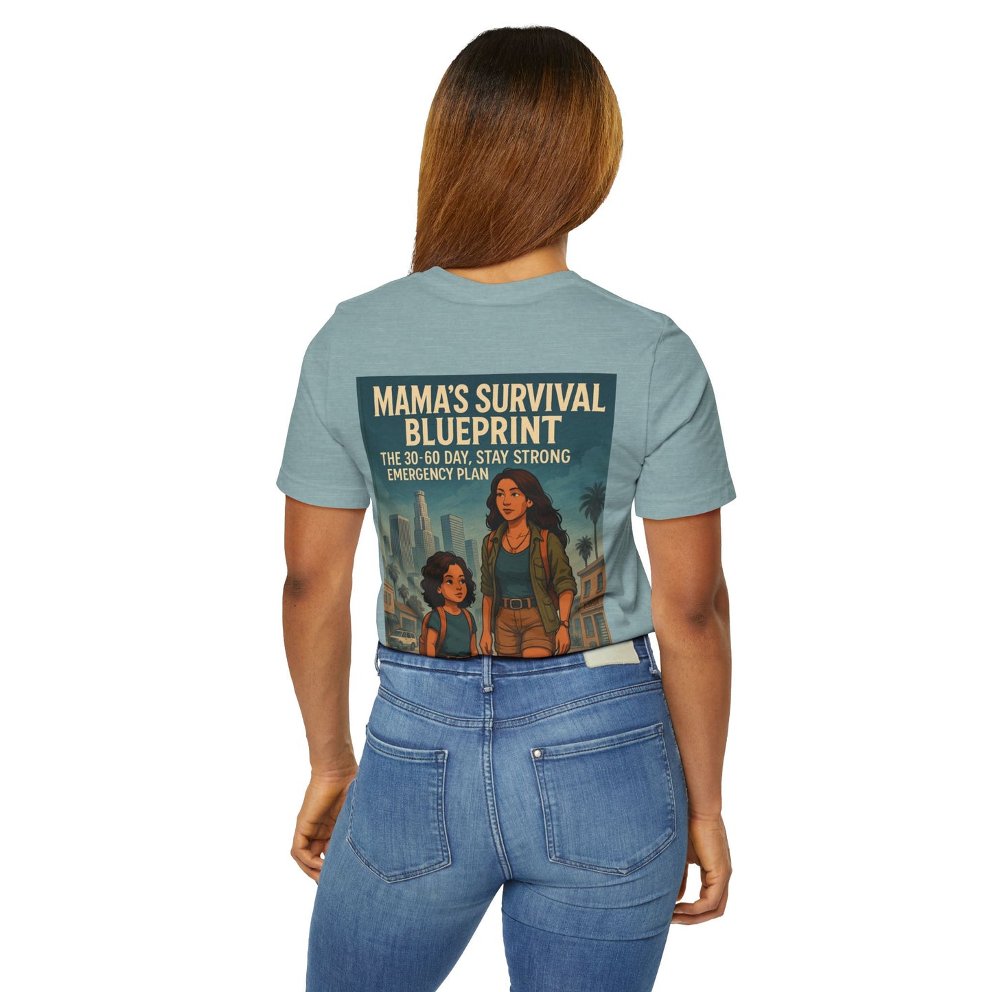 Mama's Survival Blueprint Latin Unisex Jersey T-Shirt - Empowering Family Design for Everyday Wear