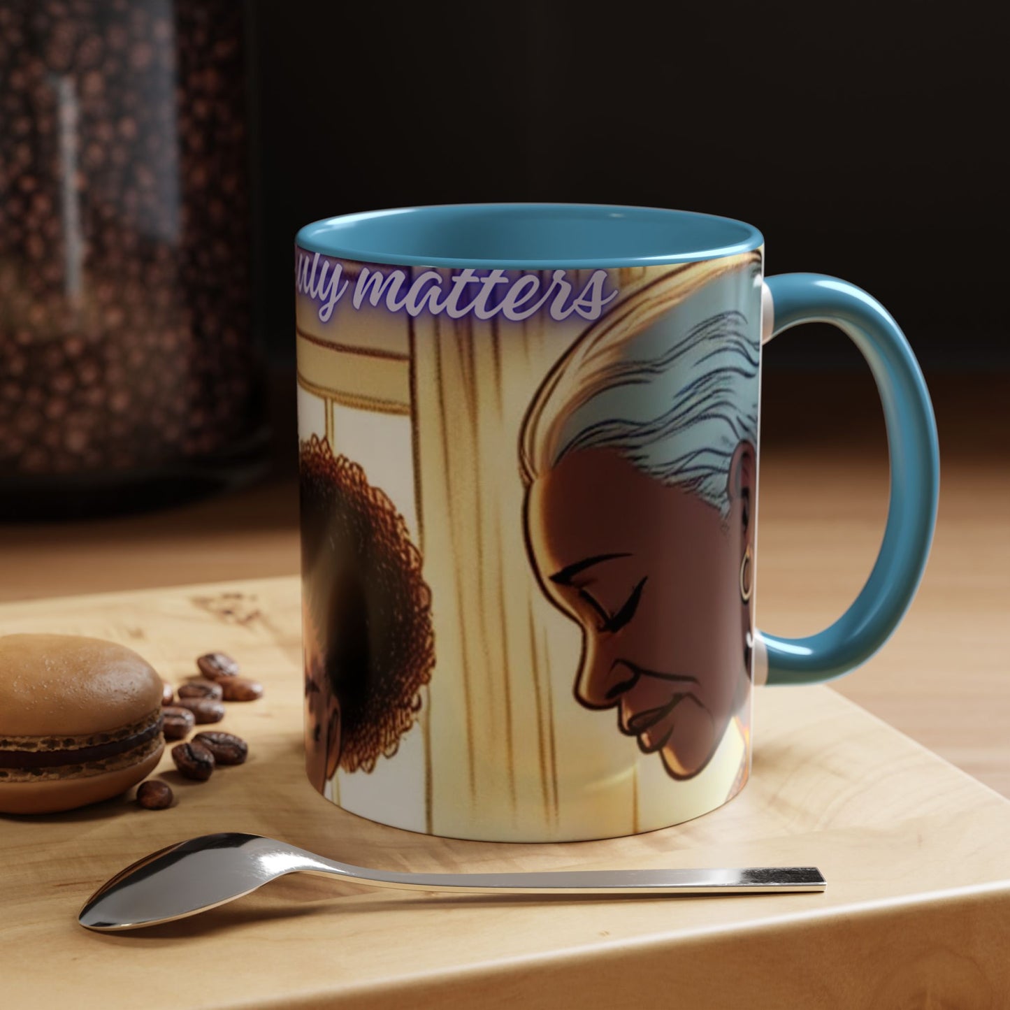 Kash Dream Travel Life Prayer Coffee Mug, Spiritual Mug, Black Family Accent Mug, Faith-Inspired Gift, Family Connection Cup