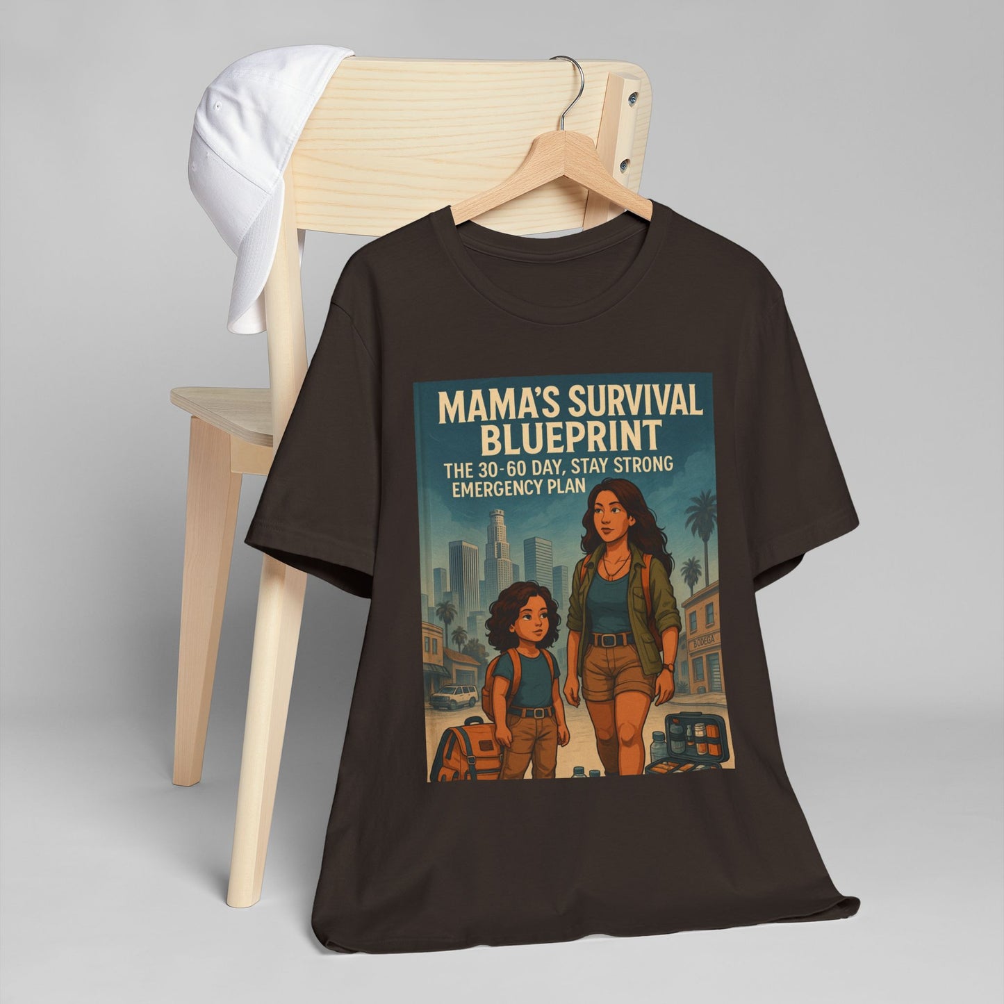Mama's Survival Blueprint Latin Unisex Jersey T-Shirt - Empowering Family Design for Everyday Wear