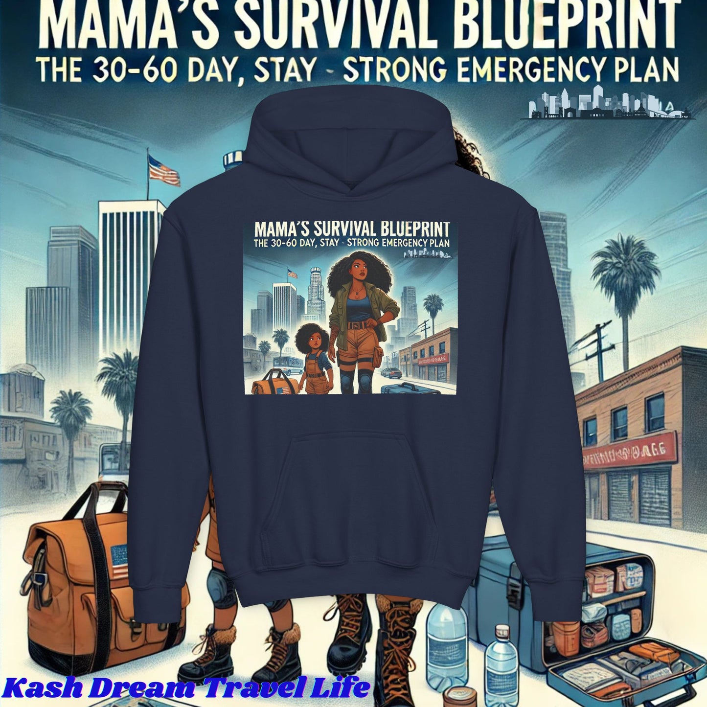Mama's Survival Blueprint Youth Hoodie - Cozy & Inspirational Sweatshirt