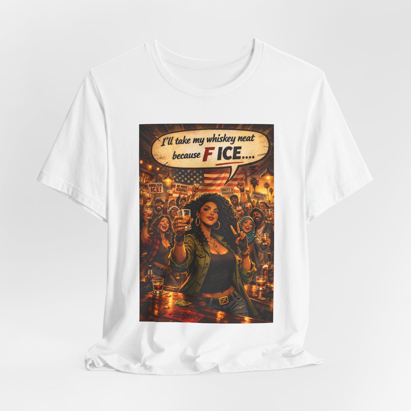 "We All Belong — No ICE" T-Shirt