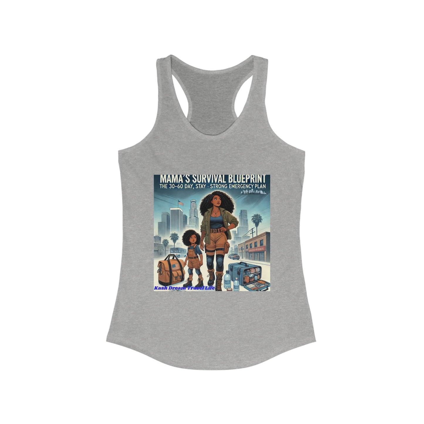 Mama's Survival Blueprint Women's Racerback Tank - Empowering Fit for Moms