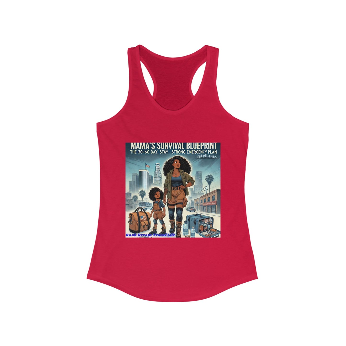 Mama's Survival Blueprint Women's Racerback Tank - Empowering Fit for Moms