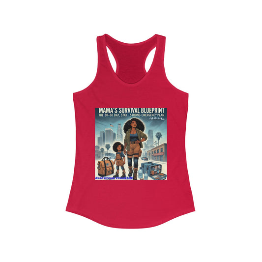 Mama's Survival Blueprint Women's Racerback Tank - Empowering Fit for Moms